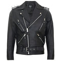 Men’s Fringe Leather Studded Motorcycle Jacket
