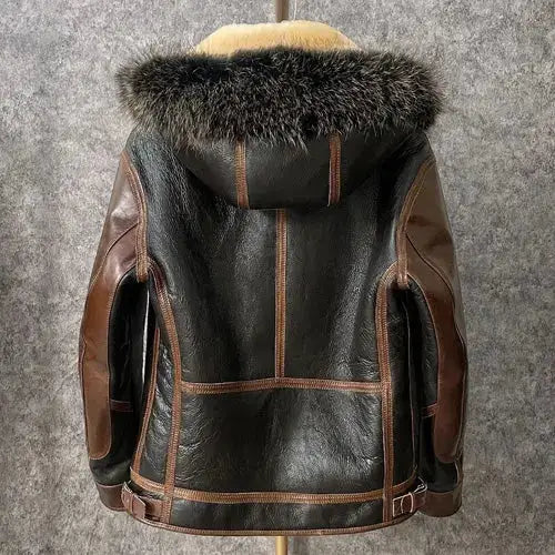 Mens Sheepskin Leather Winter Coat