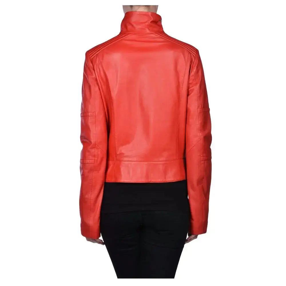 Women's Leather Biker Jacket