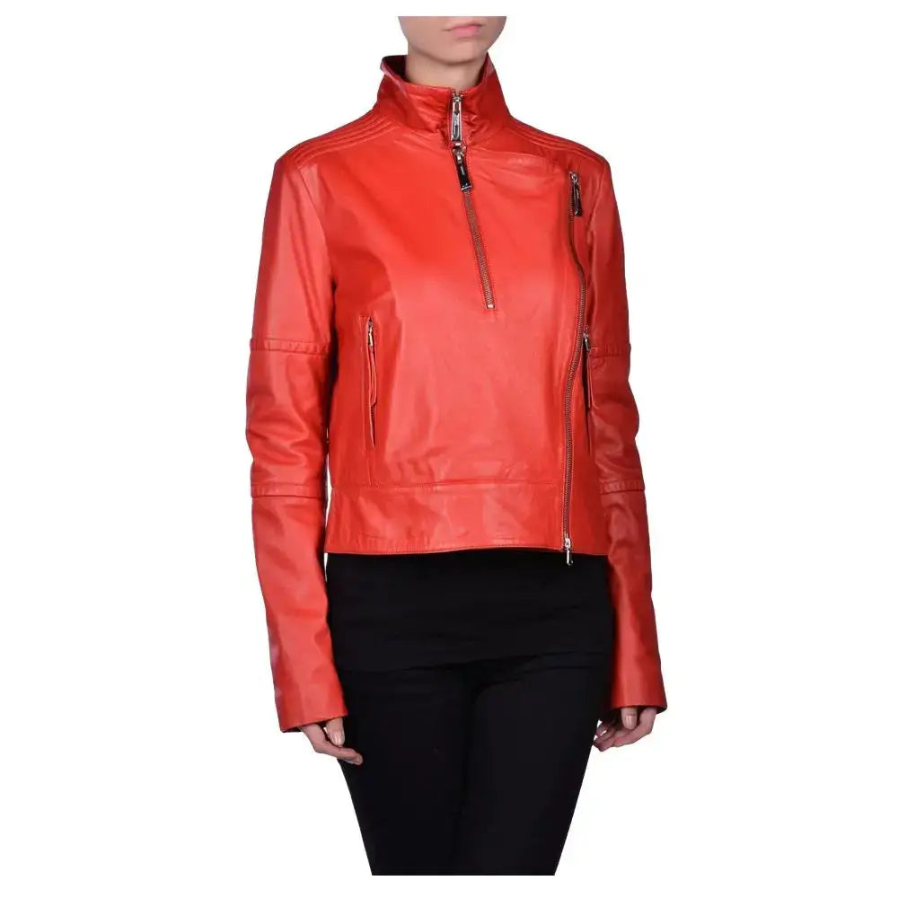 Women's Leather Biker Jacket